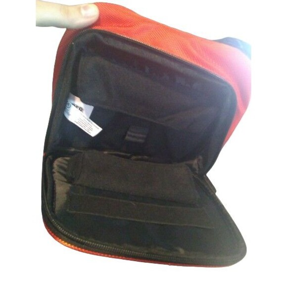 Nintendo 3Ds Messenger Style Carrying Bag Mario Logo Front/Back Orange Black - Picture 4 of 6